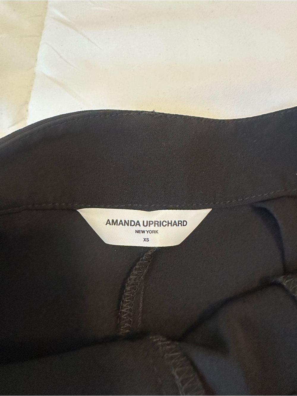 Amanda Uprichard Black High-Waist Tailored Shorts - Picture 2 of 4